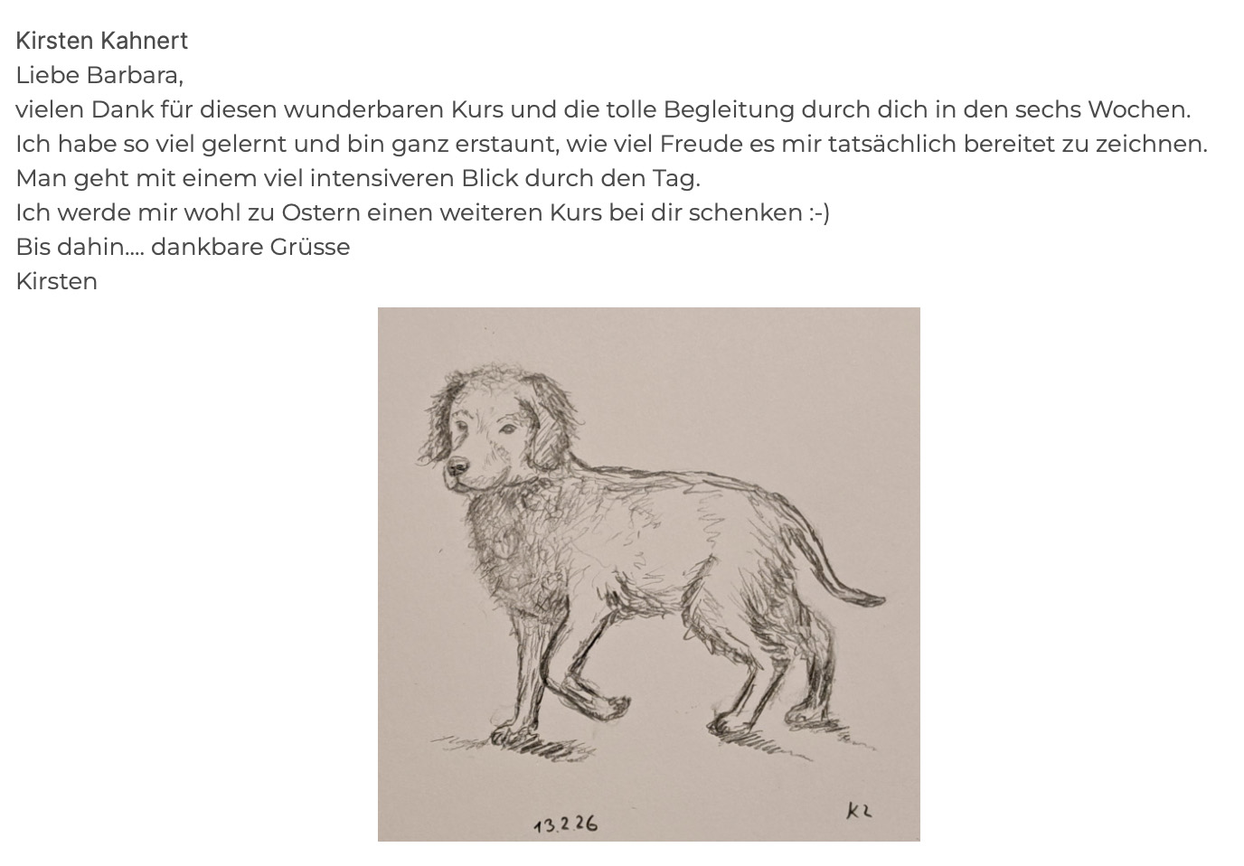 Hunde zeichnen Feedback