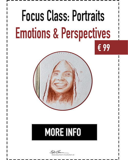 Portraits und Emotionen Zeichenkurs von Barbara Baumann