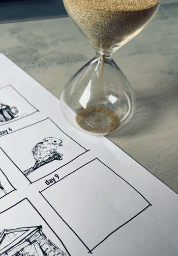 Hourglass for the Sketching Class by Barbara Baumann