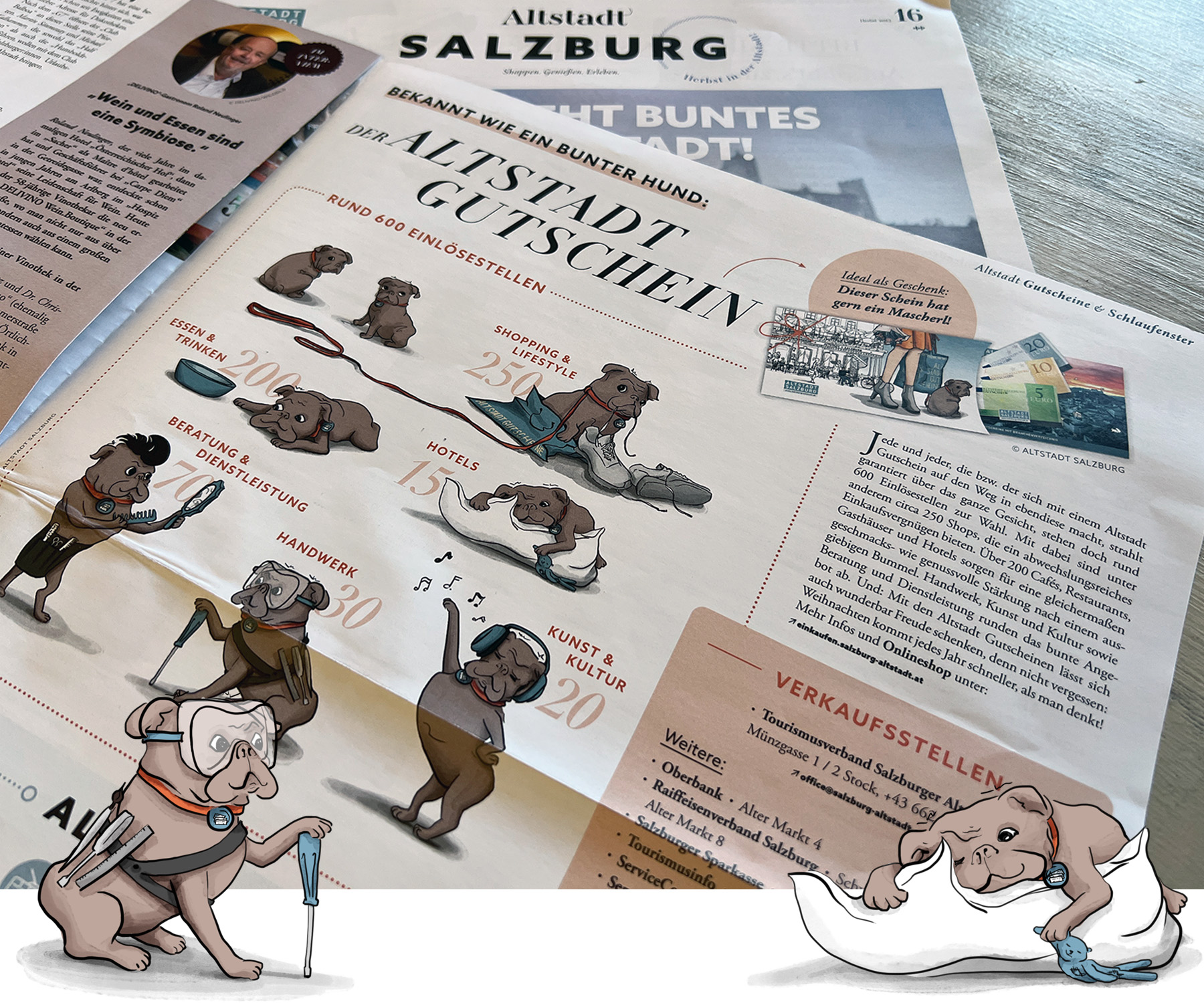 Illustration for Altstadtmarketing by Barbara Baumann