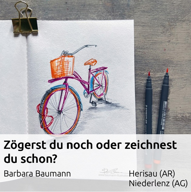 Zeichenkurs in der Schweiz mit Barbara Baumann
